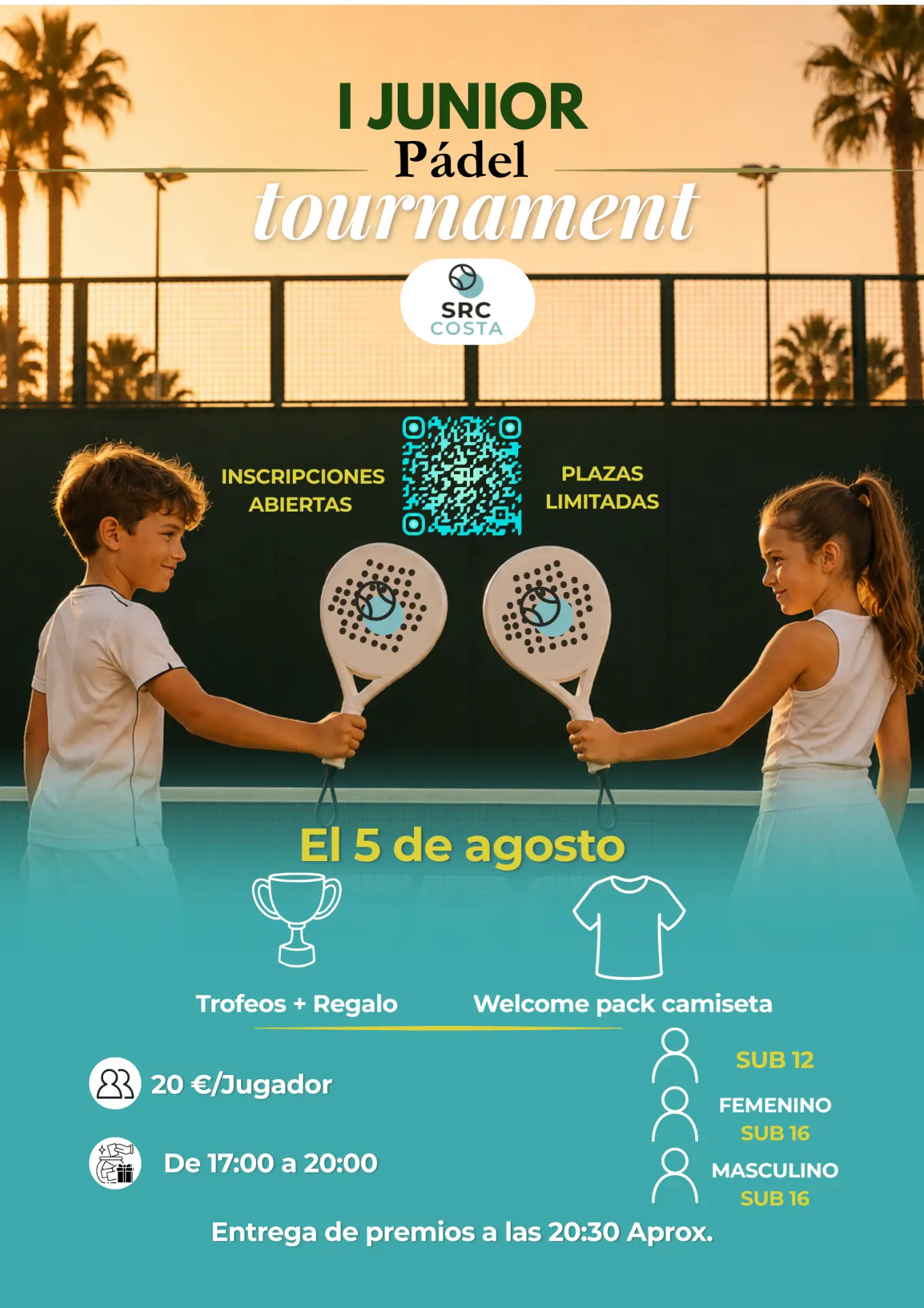 I Junior Padel Tournament · Aug 5